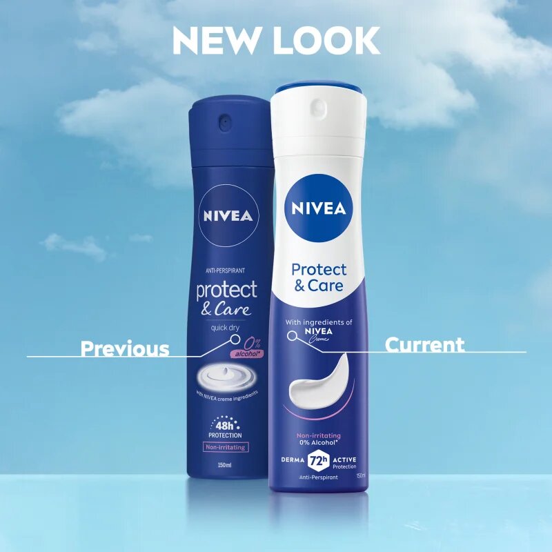Nivea Protect & Care антиперспирант-спрей изгодна опаковка