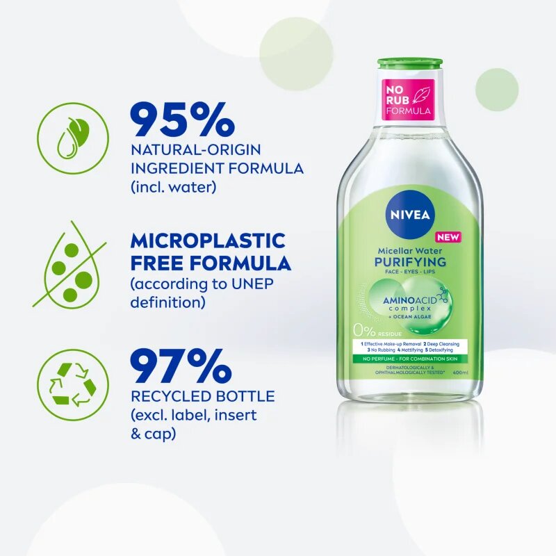 Nivea Purifying почистваща мицеларна вода 400 мл.