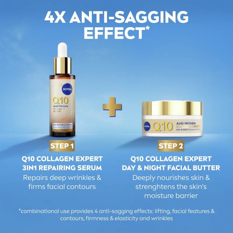 Nivea Q10 Anti-Wrinkle Collagen Expert дълбоко подхранващо масло против бръчки 50 мл.