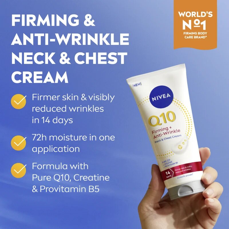 Nivea Q10 Firming + Anti-Wrinkle стягащ крем за шия и деколте 200 мл.
