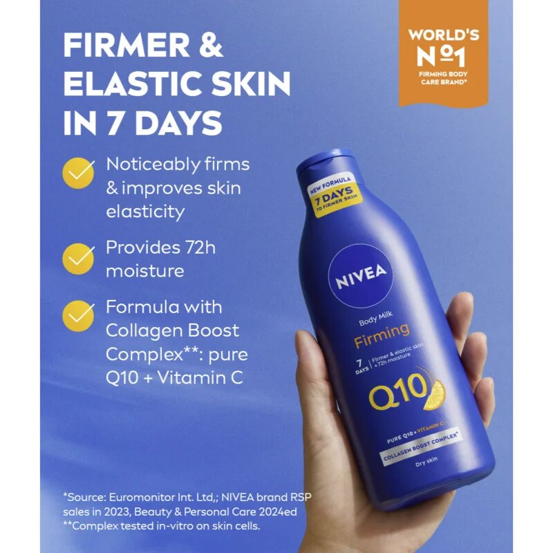 Nivea Q10 Firming стягащ лосион за тяло за суха кожа 250 мл.