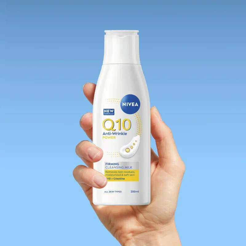 Nivea Q10 Power почистващо мляко за тяло против бръчки 200 мл.