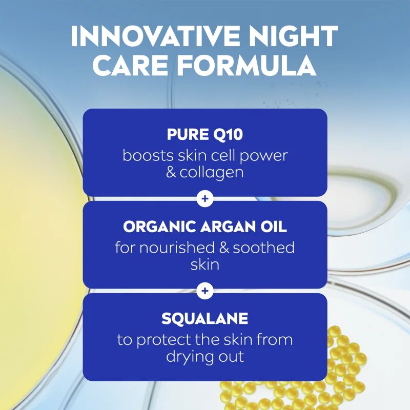Nivea Q10 Power подхранващ нощен крем против бръчки 50 мл.