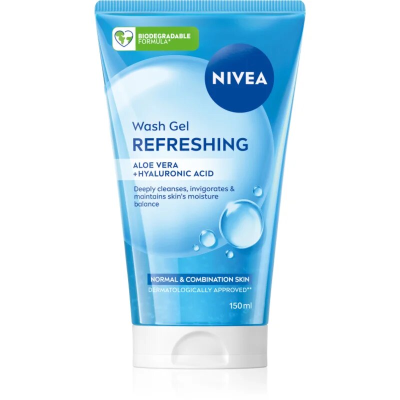 Nivea Refreshing освежаващ почистващ гел за нормална към смесена кожа 150 мл.