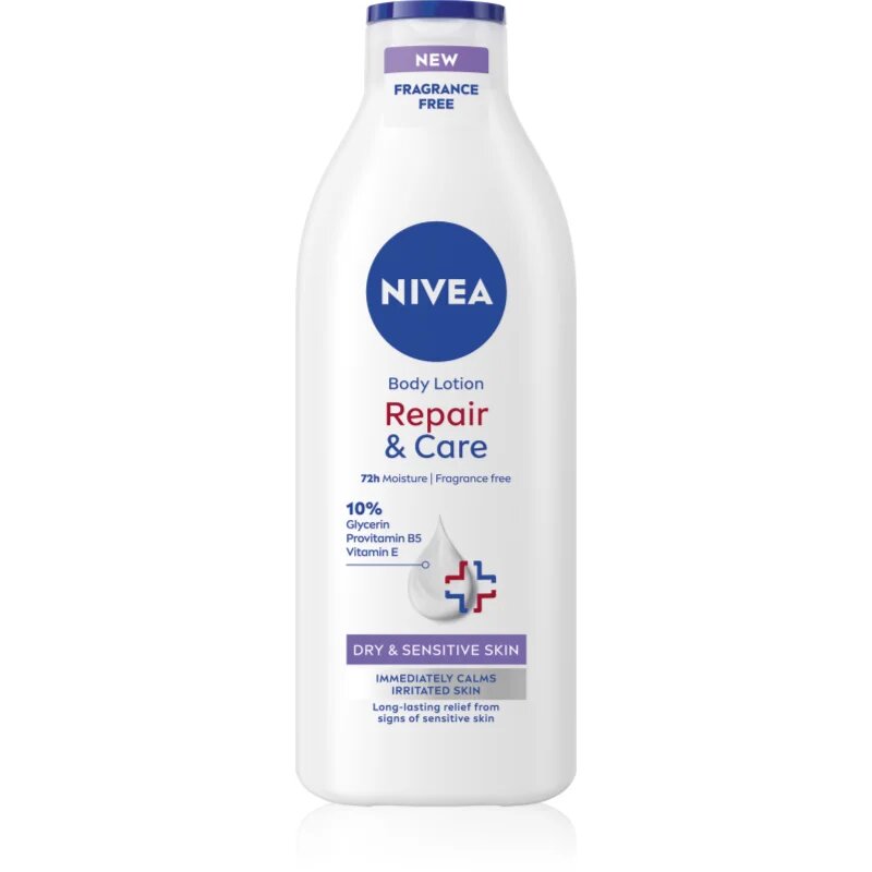 Nivea Repair & Care Sensitive успокояващ лосион за тяло за суха и чувствителна кожа 400 мл.