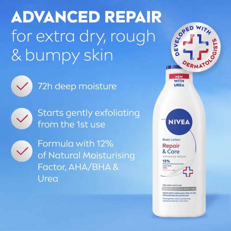 Nivea Repair & Care Urea регенериращ лосион за тяло за много суха кожа 400 мл.