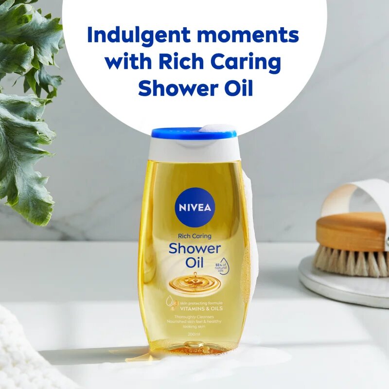Nivea Rich Care душ масло за суха кожа 3 x 200 ml