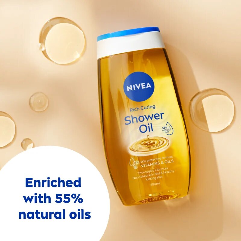 Nivea Rich Care душ масло за суха кожа 3 x 200 ml