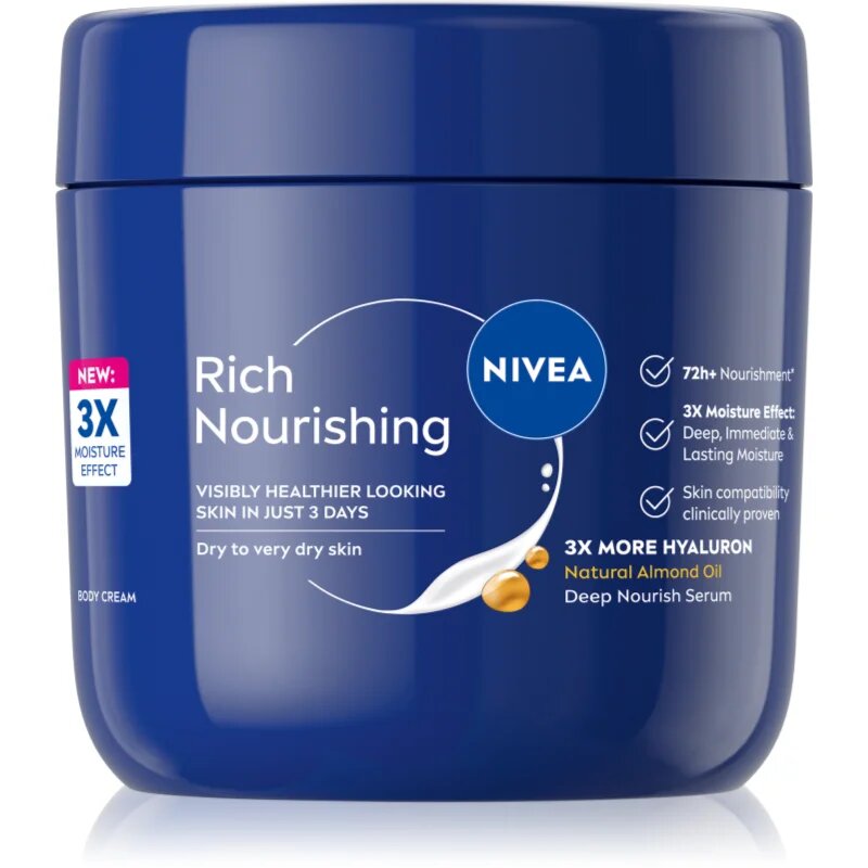 Nivea Rich Nourishing подхранващ крем за тяло 400 мл.