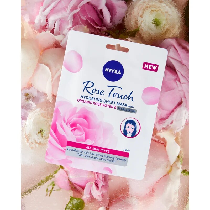 Nivea Rose Touch хидратираща платнена маска 1 бр.