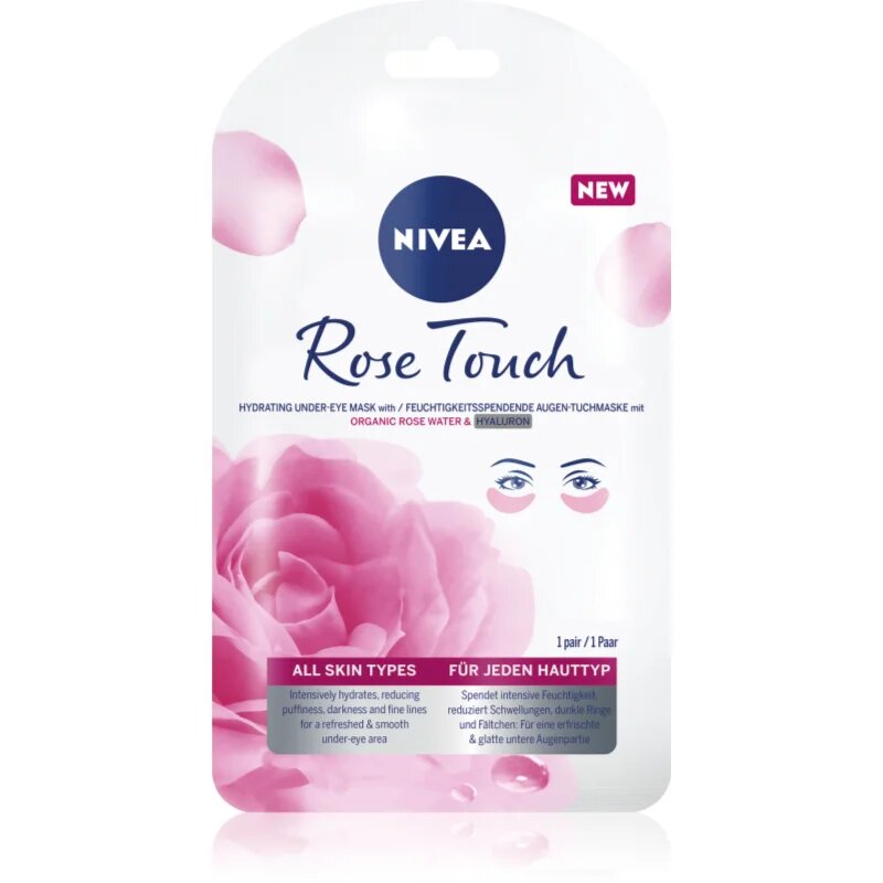 Nivea Rose Touch маска за очи 1 бр.