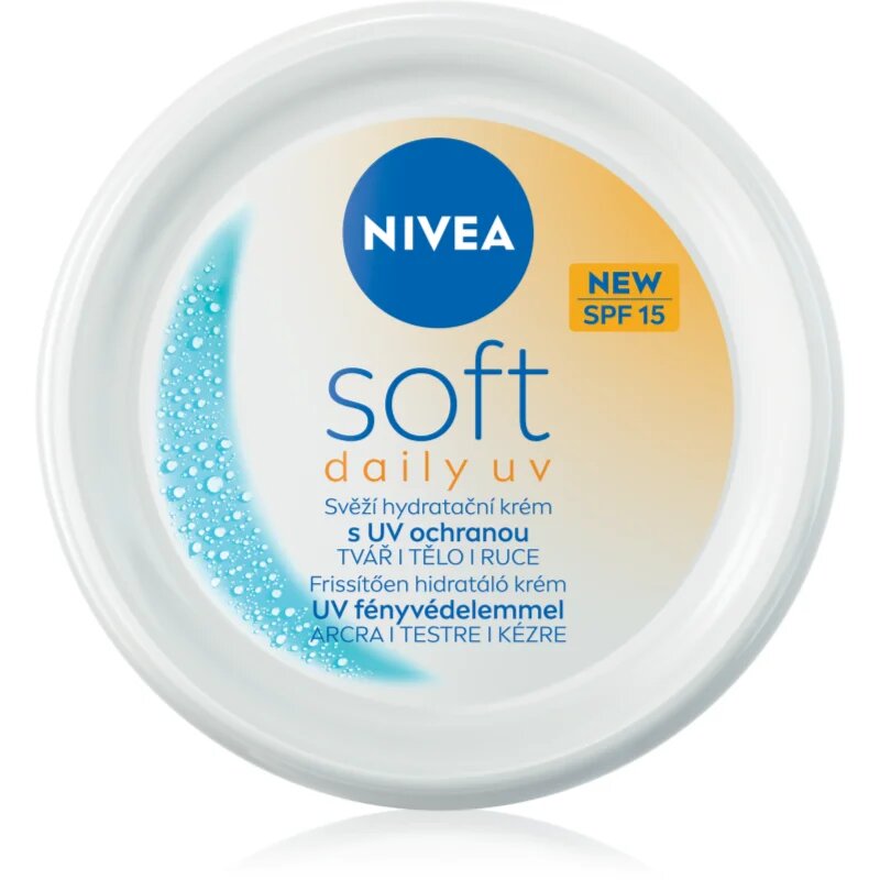 Nivea Soft Daily UV хидратиращ защитен крем за тяло и лице SPF 15 100 мл.