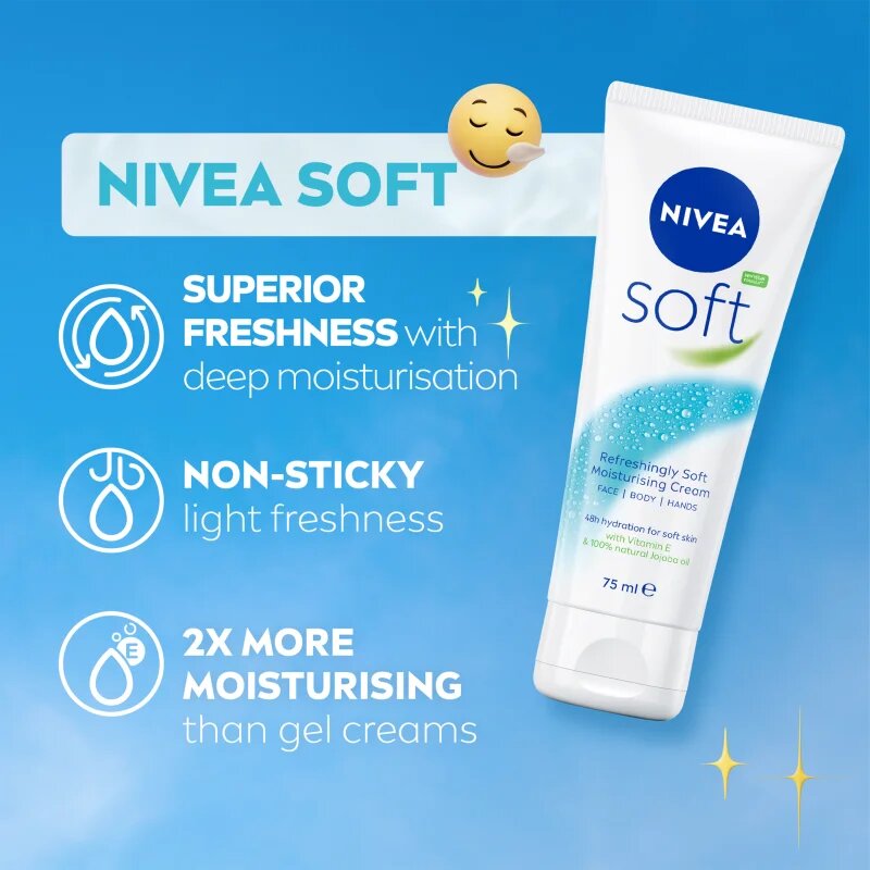 Nivea Soft хидратиращ крем 75 мл.