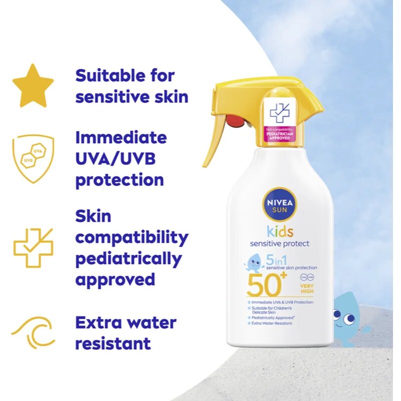 Nivea SUN Babies & Kids слънцезащитен спрей за деца SPF 50+ 270 мл.