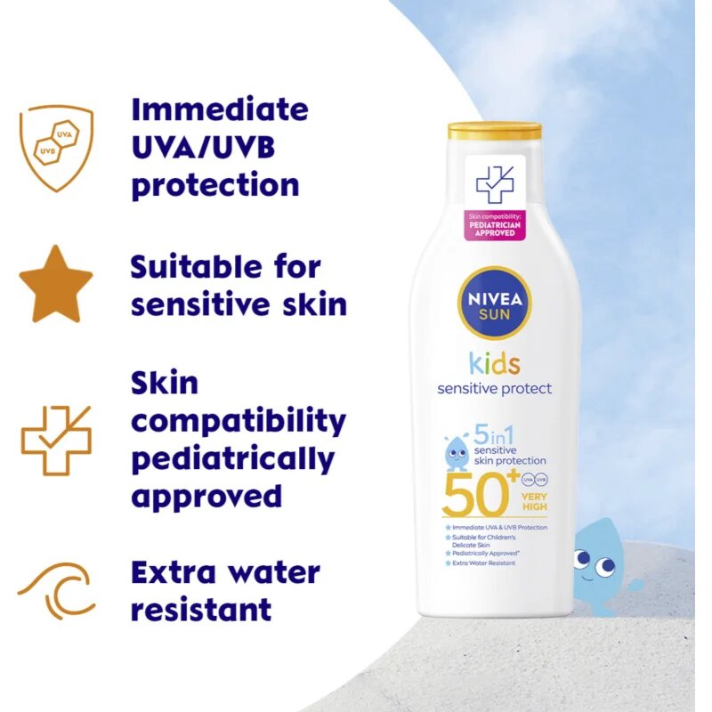Nivea SUN Kids детско мляко за тен SPF 50+ 200 мл.