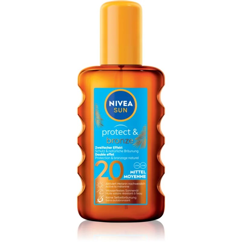 Nivea SUN Protect & Bronze олио за слънце SPF 20 200 мл.