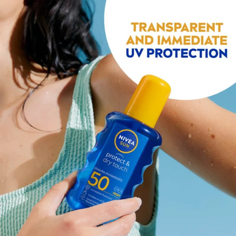 Nivea SUN Protect & Dry Touch невидим спрей за тен SPF 50 200 мл.