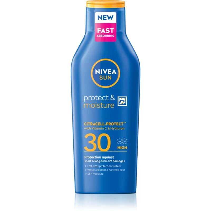 Nivea SUN Protect & Moisture хидратиращо мляко за тен SPF 30 400 мл.