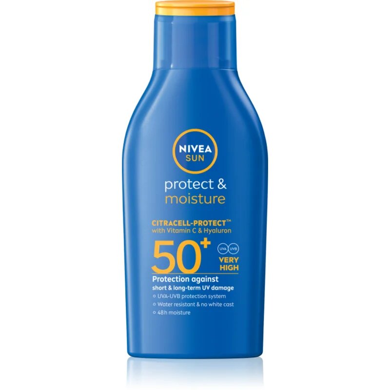 Nivea SUN Protect & Moisture хидратиращо мляко за тен SPF 50+ 100 мл.