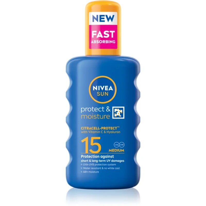 Nivea SUN Protect & Moisture спрей за загар SPF 15 200 мл.