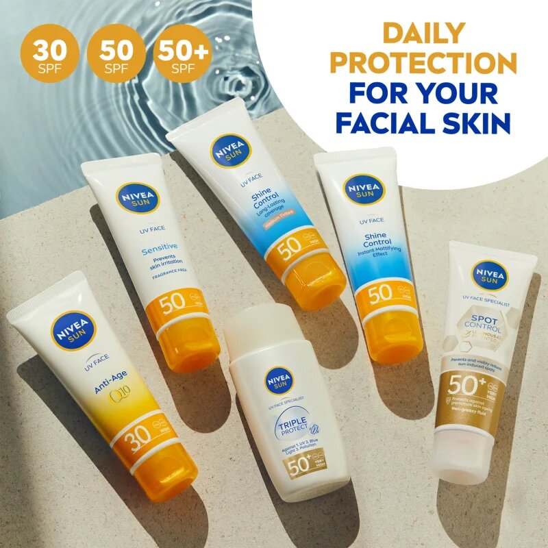 Nivea SUN UV FACE лек матиращ крем за лице за тен SPF 50 50 мл.