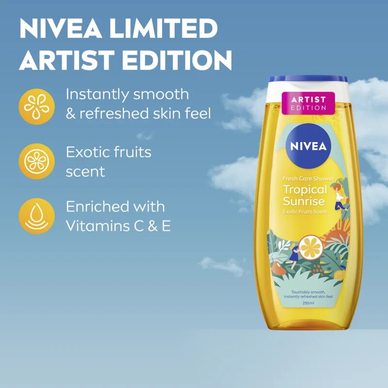 Nivea Tropical Sunrise хидратиращ душ гел 250 мл.