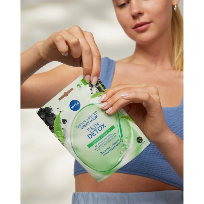 Nivea Urban Skin Detox почистваща и детоксикираща маска с активен въглен 1 бр.