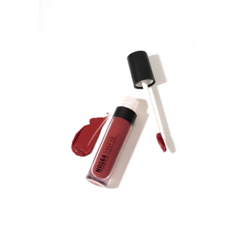 NOBEA Day-to-Day Matte Liquid Lipstick матиращо течно червило цвят Mulberry #M12 7 мл.