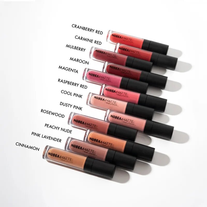 NOBEA Day-to-Day Matte Liquid Lipstick матиращо течно червило цвят Mulberry #M12 7 мл.