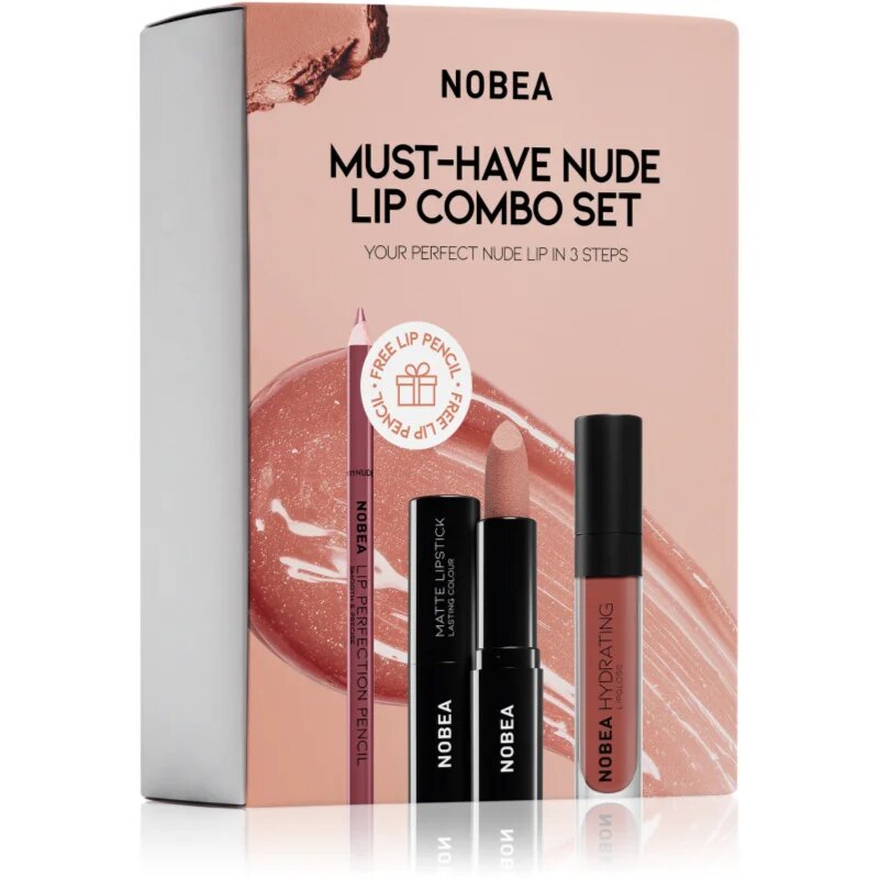 NOBEA Day-to-Day Must-have Nude Lip Combo Set подаръчен комплект за устни