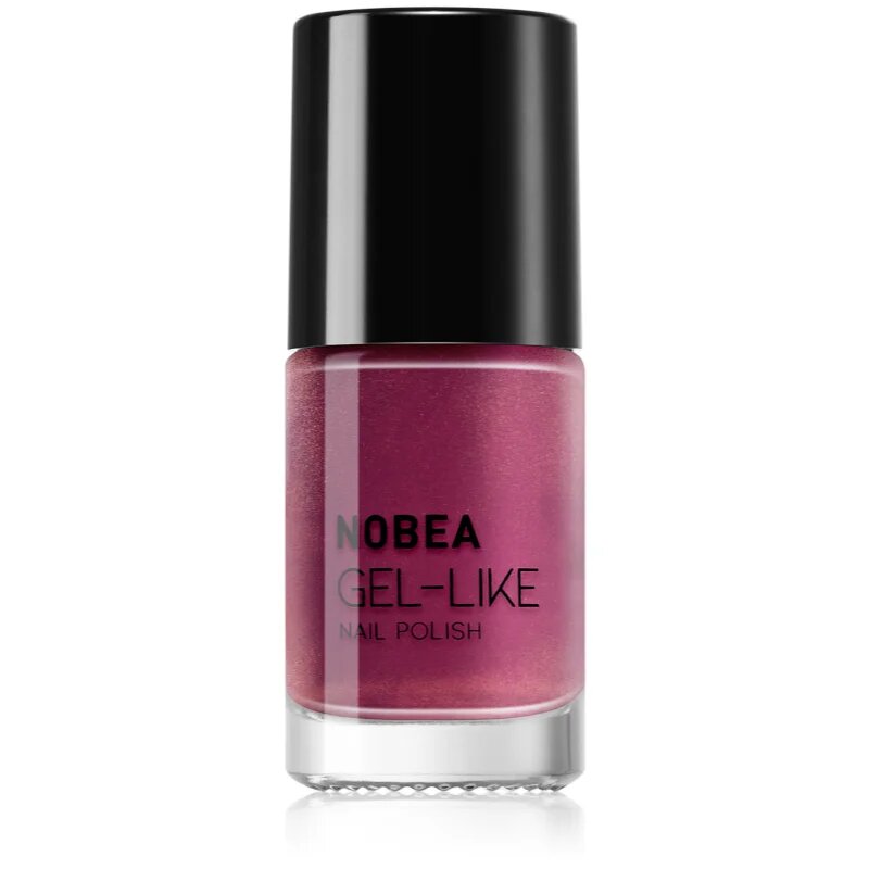 NOBEA Metal Gel-like Nail Polish лак за нокти с гел ефект цвят Pearl cherry #N55 6 мл.