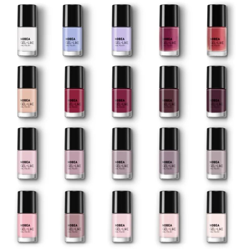 NOBEA Metal Gel-like Nail Polish лак за нокти с гел ефект цвят Pearl cherry #N55 6 мл.