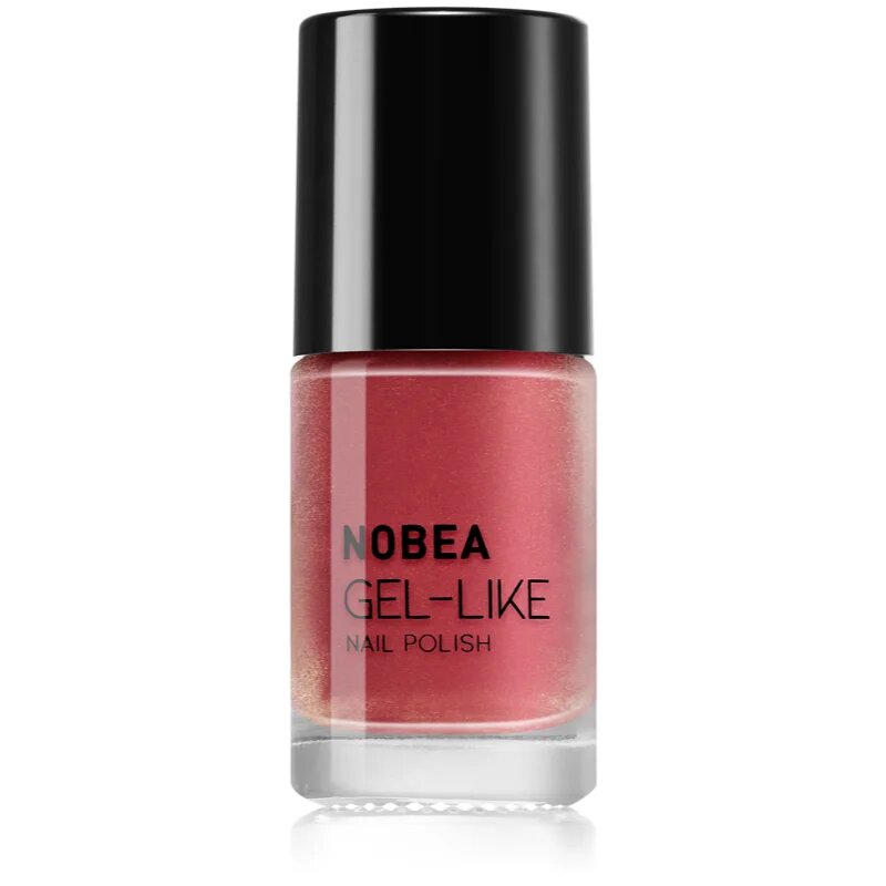 NOBEA Metal Gel-like Nail Polish лак за нокти с гел ефект цвят Sunset coral #N53 6 мл.