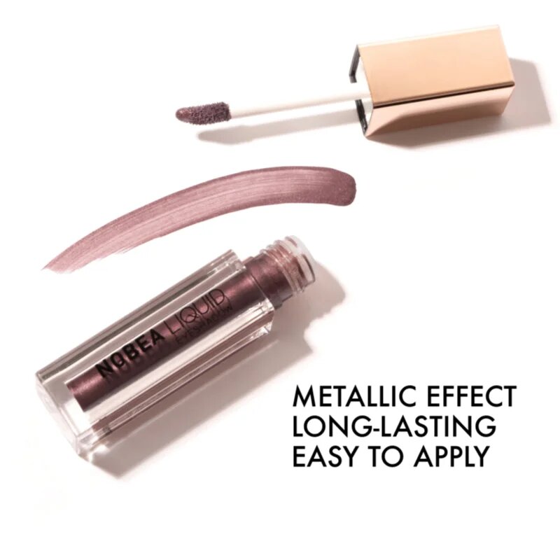 NOBEA Metal Liquid Eyeshadow течни очни сенки цвят Sparkling Grape #E07 4 мл.