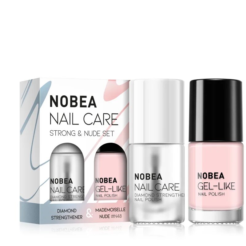NOBEA Nail Care Strong & Nude Set комплект лак за нокти