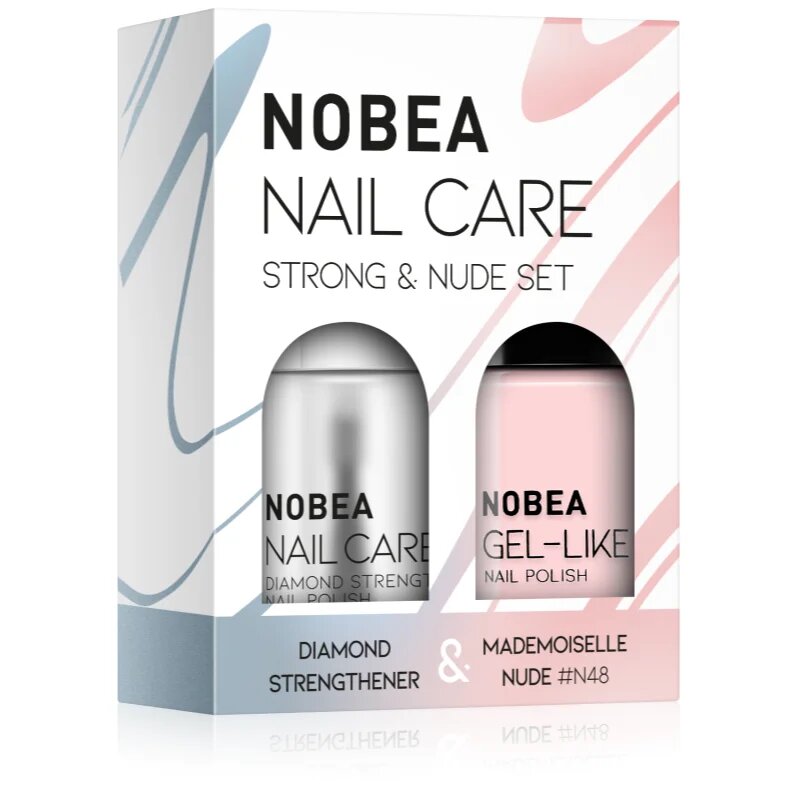 NOBEA Nail Care Strong & Nude Set комплект лак за нокти