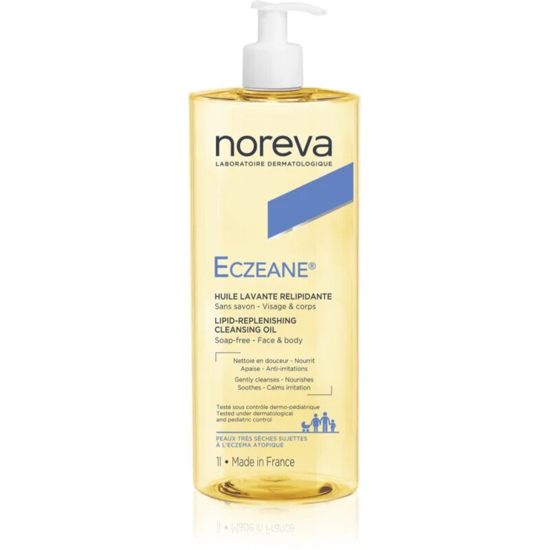 Noreva Eczeane Lipid-Replenishing Cleansing Oil почистващ олио гел за лице и тяло 1000 мл.