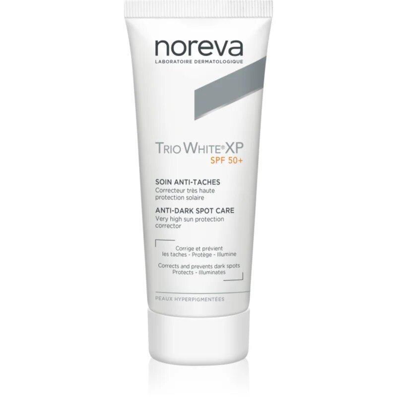 Noreva Trio White XP Anti-Dark Spot Care SPF 50+ слънцезащитен крем за лице против пигментни петна SPF 50+ 40 мл.