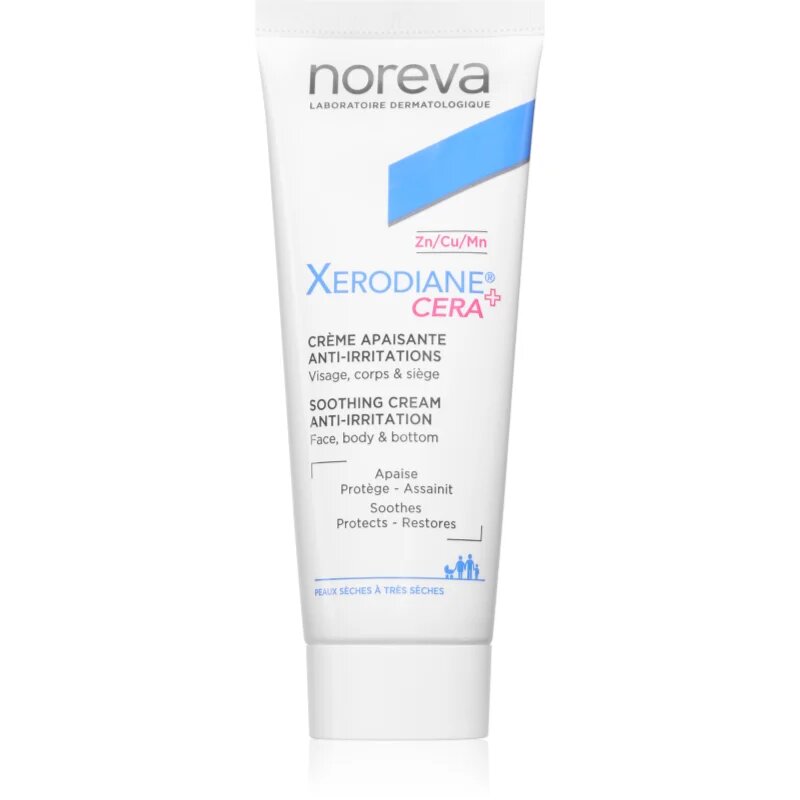 Noreva Xerodiane® Cera Soothing Cream Anti-Irritation успокояващ крем за лице и тяло 40 мл.