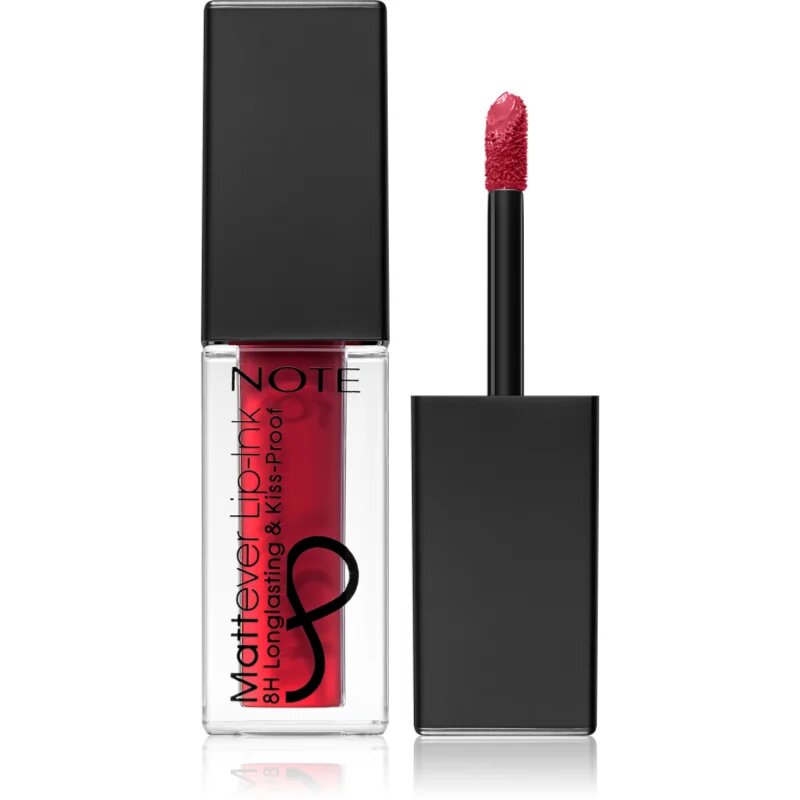 Note Cosmetique Mattever течно червило с матиращ завършек 14 Unpredictable Red 45 мл.