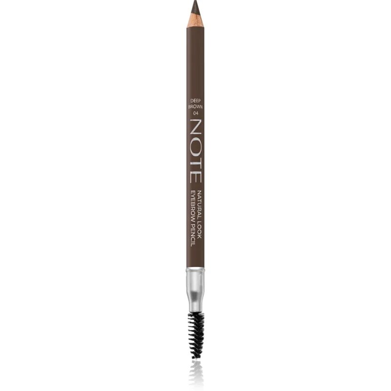 Note Cosmetique Natural Look молив за вежди с четка 04 Deep Brown 108 гр.