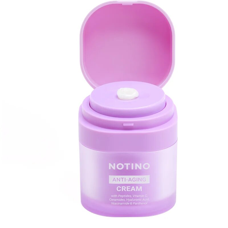 Notino Anti-Aging Cream with Peptides Vitamin C Ceramides Hyaluronic Acid Niacinamide & Pantheno дневен и нощен крем против стареене на кожата 50