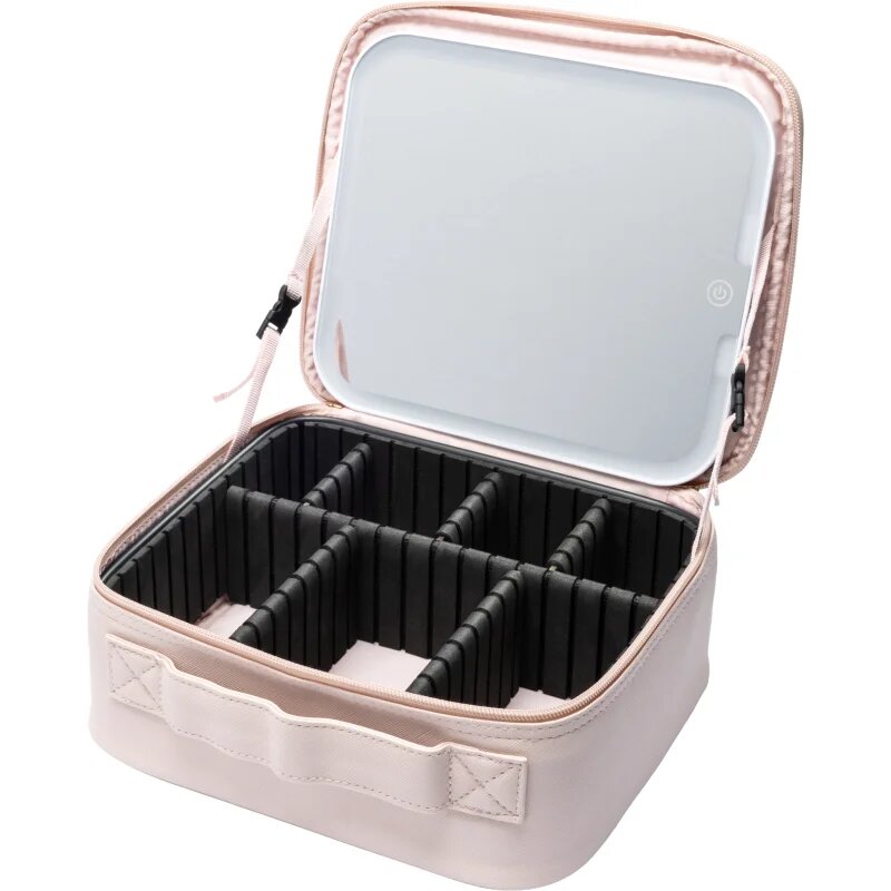 Notino Beauty Box With LED Mirror козметично куфарче с LED огледало Pink 1 бр.