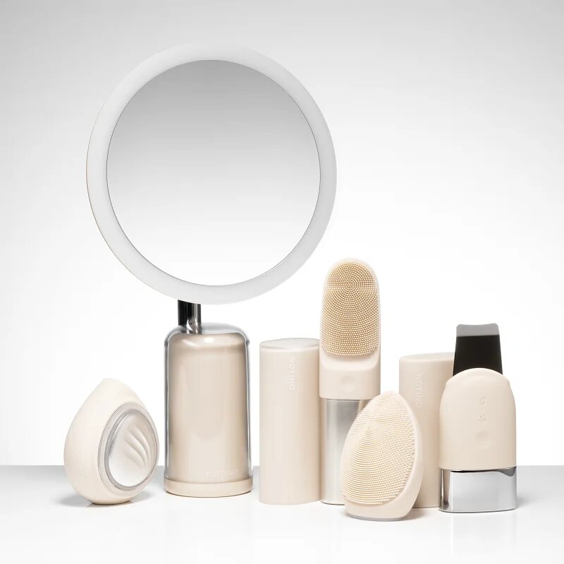 Notino Beauty Electro Collection Facial cleansing brush and heating eye massager почистваща четка за лице и масажен уред за очи със заграяваща функция