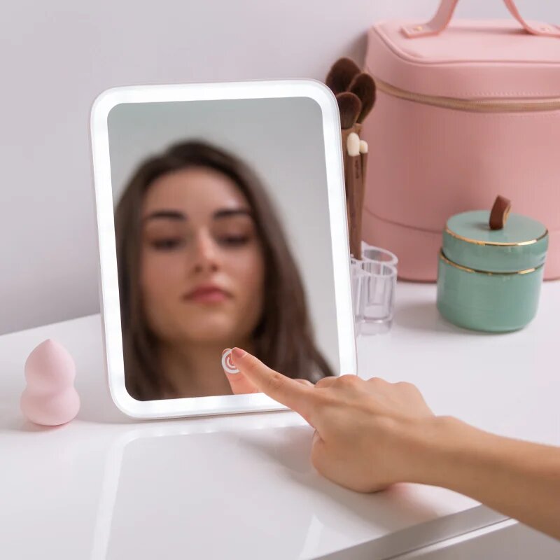 Notino Beauty Electro Collection Make-up mirror with LED lights козметично огледалце с LED подсветка 1 бр.