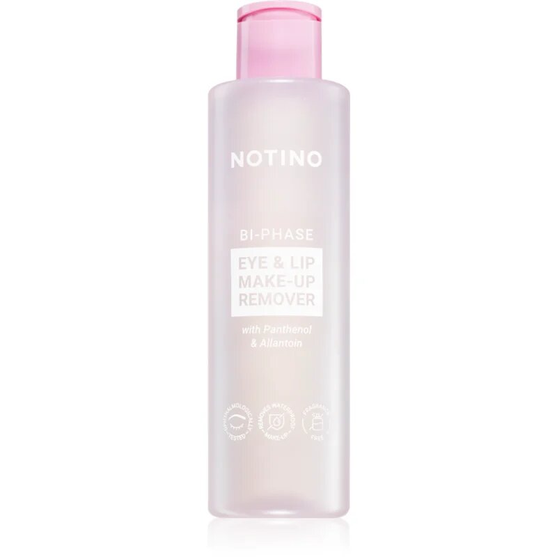 Notino Bi-Phase Eye & Lip Make-up Remover with Panthenol & Allantoin двуфазен продукт за премахване на водоустойчив грим за зоната около очите и устни