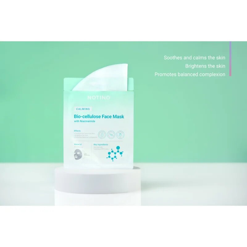 Notino Calming Bio-Cellulose Face Mask with Niacinamide успокояваща платнена маска 25 гр.