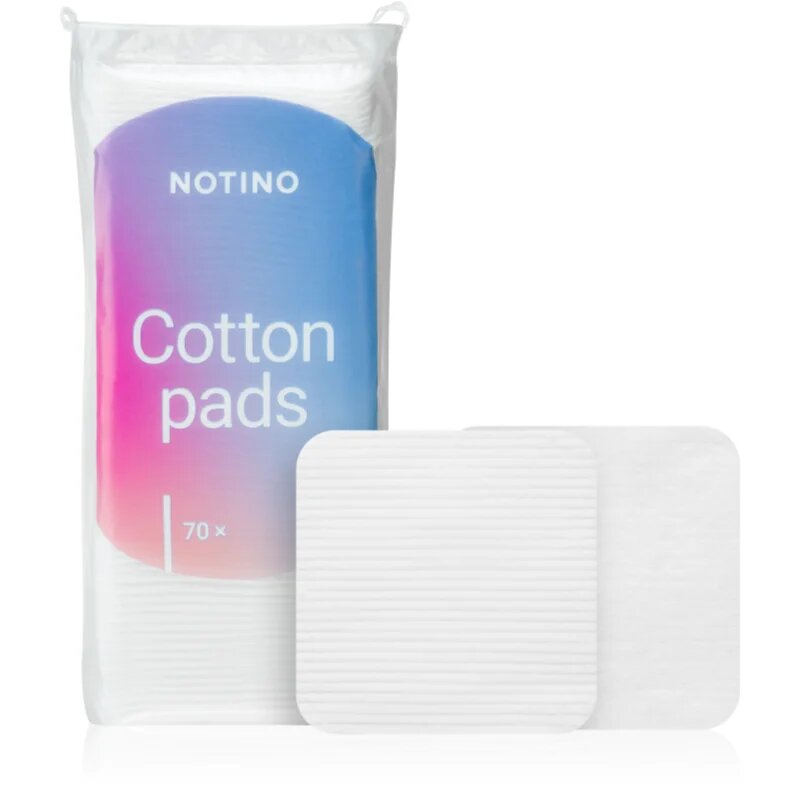 Notino Cotton Pads Large Square Памучни тампони за премахване на грим и почистване на лице 70 бр.