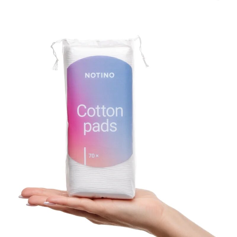 Notino Cotton Pads Large Square Памучни тампони за премахване на грим и почистване на лице 70 бр.