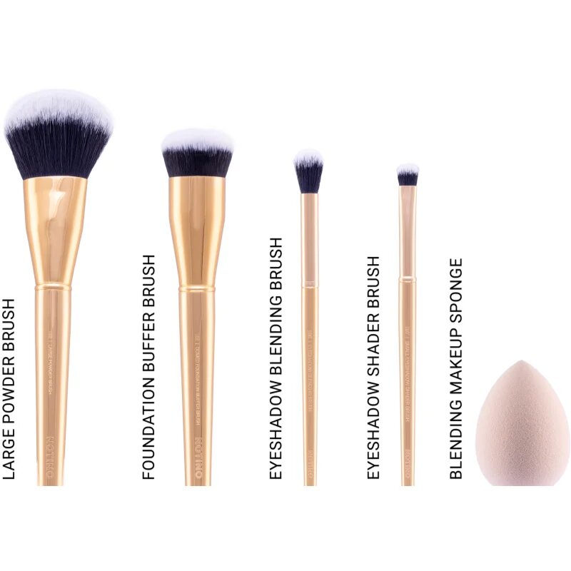 Notino Gift Set Make-up Brushes and Sponge Gift Set комплкет четки с калъф